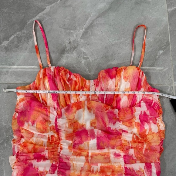 Women’s Lulus Watercolor Colorful Spaghetti Strap Open Back Bodysuit Size XL - Picture 14 of 15